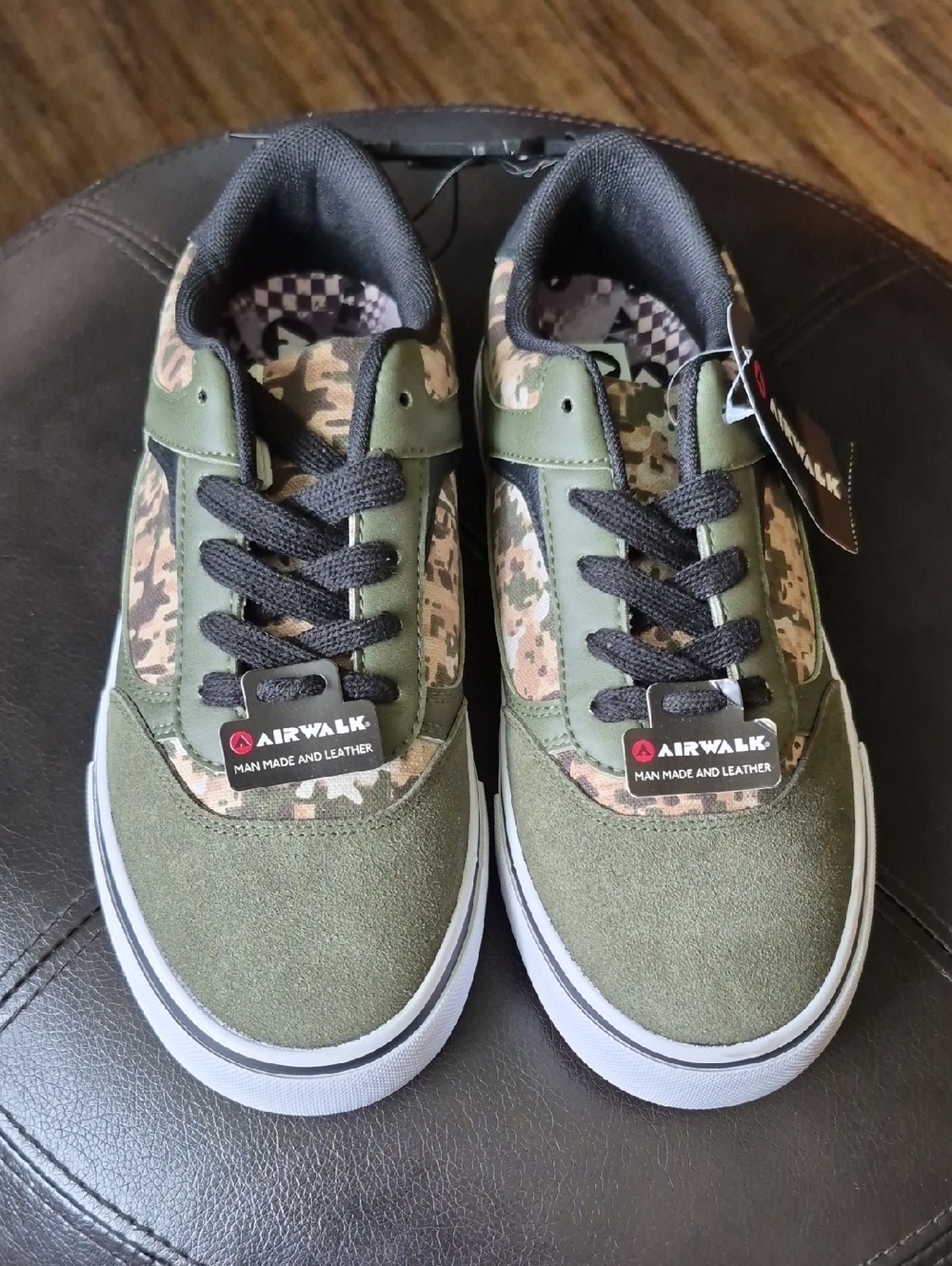 Airwalk Kids' Olive Green Camo Skate Shoes